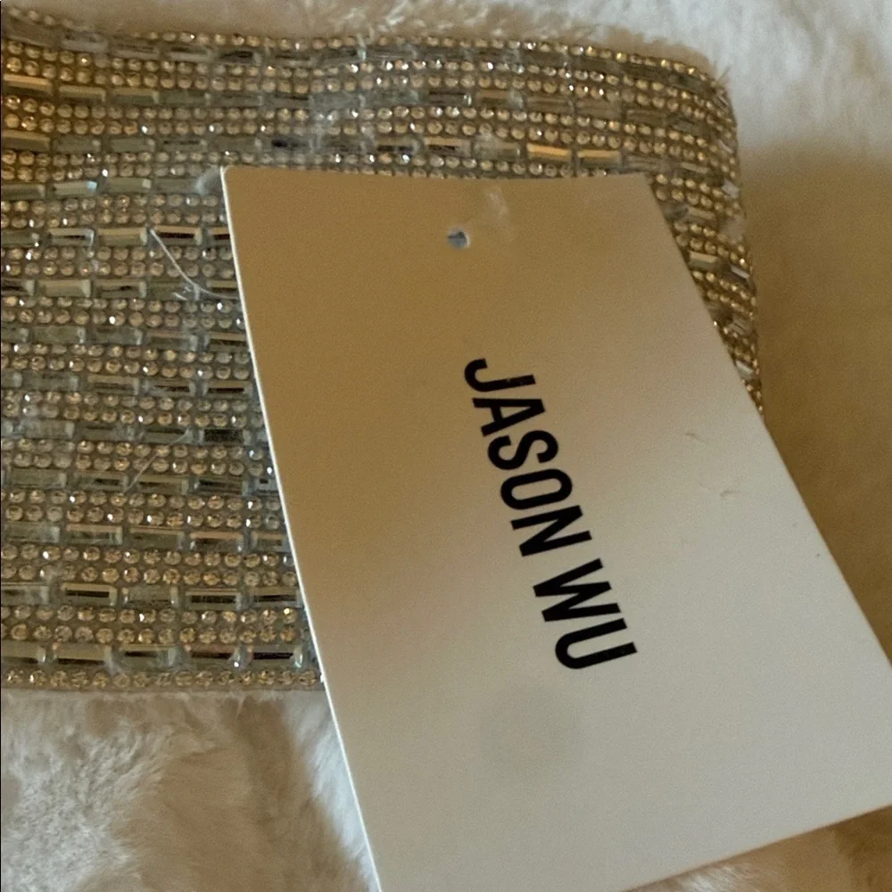 Jason Wu White and Silver Holiday Stocking